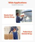 Powerful Propane Heat Gun With 187660 BTU Output used for boats and pallet heat shrink wrap projects
