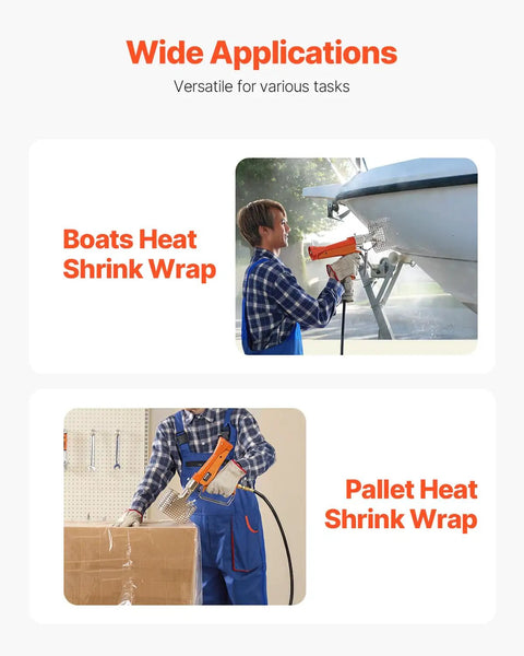 Powerful Propane Heat Gun With 187660 BTU Output used for boats and pallet heat shrink wrap projects