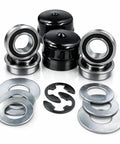 Front Wheel Bushing To Bearing Conversion Kit For 9040H Riding Mower components laid out, including bearings and washers.