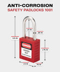 Lockout Tagout Kit With 50 Red Safety Padlocks And Tags Keyed Differently Two Keys Per Lock A Real Worksite Workhorse OSHA Compliant LOTO Locks