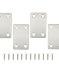 12 Pack Stainless Steel Straight Corner Brackets For Wardrobes And Cabinets Flat Brace Plates Dope Durable Silver Fastening Hardware For DIY Furniture Projects Hidden Screw Design Strong And Easy To Install