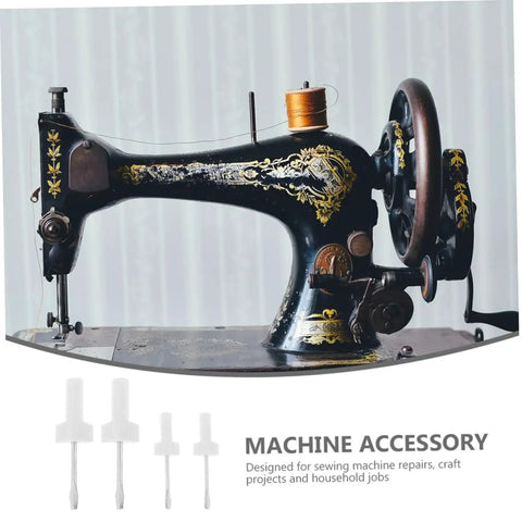 Antique sewing machine with 4 Piece Metal Flathead Screwdriver Set For Sewing Machines And Home Repairs, Handy Portable Design