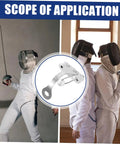 Fencers practicing with Two Pack Epee Socket Replacement Brackets For Fencing Training Tool, shown in use and close-up.