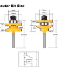 Three Piece One Quarter Inch Shank Round Over Cove Router Bit Set For Woodworking Dope For Raised Panel Cabinet Doors dimensions