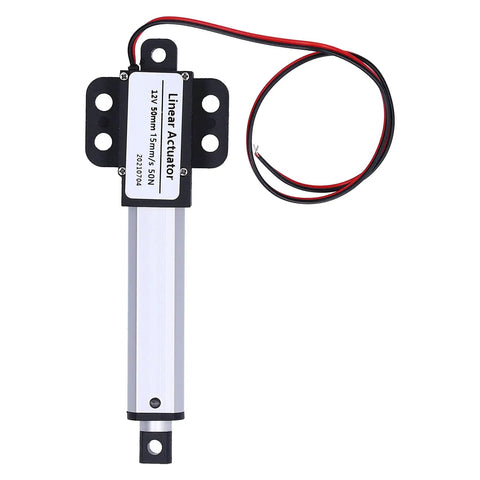 Heavy Duty Linear Actuator With 50 Mm Stroke Whisper Quiet Electric Motor For Automotive Upgrades, aluminum body with wiring.