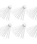 Six Piece Stainless Steel Welding Tip Cleaning Needles Set, 4.13 Inch Fine Precision Nozzle Cleaners for various equipment