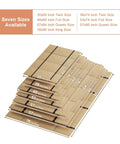 Various sizes of Solid Wood Bunkie Board including 30X60 inches Twin bed foundation shown for comparison.