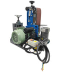 Premium 220V Flat Belt Sander Polisher For Metal And Wood Shop Work with 2.2KW motor and electronic feed features.