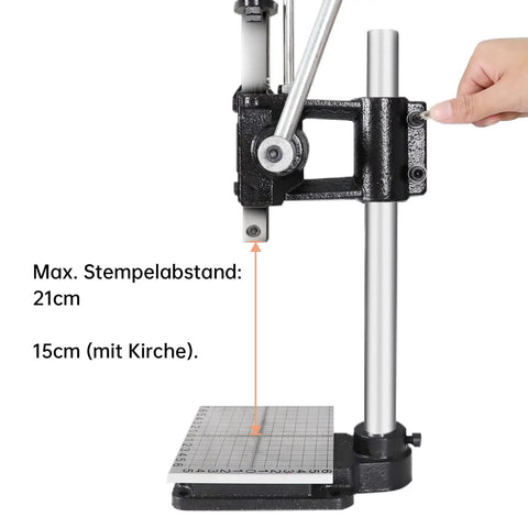 Heavy Duty Leather Hole Puncher Hand Punching Machine Manual Press Pro Grade Punch Tool For DIY Leather Craft Projects With Chuck PP Plate And Aluminum Plate For Precise Holes And Easy Stamping