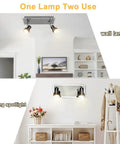 Six Head LED Track Light Kit With Rotatable Heads And Foldable Arms For Kitchen Living Room Dining Room And Office Directional