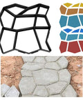 2 Pack Concrete Path Molds For Walkways And Patios 14.17x14.17x1.38 Inch Square Stone Pattern Reusable Forms for DIY paths and patios