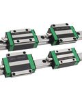 Kickstart Your Build With This Badass HGR20 Linear Guide Rail Kit Including Two Dual Shafts Plus Four Solid HGH20CA Bearing Blocks Ensuring Zero Stick Slip Action On Any 3D Printer Or CNC Machine Tool Build Craving Reliable Motion Control. HGR20 rail with 4 bearing blocks