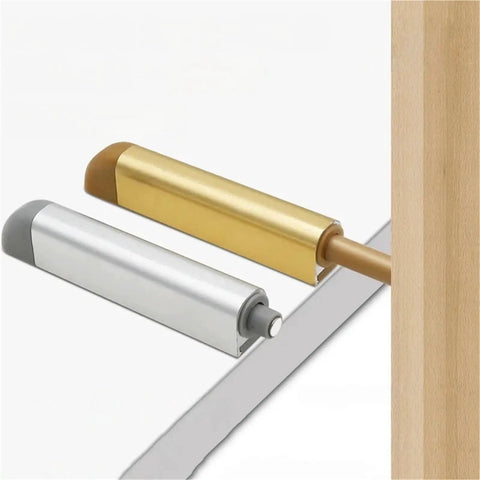 Push To Open Damper Buffer Magnetic Cabinet Door Latches Smooth Quiet Closer Rebounder Cupboard Catch Drawer Stopper Gold Finish