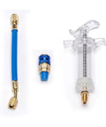 Hand Push Oil And Dye Injector Kit For Car AC Compressor, 30ml manual dye injector with SAE quick coupler and flexible hose