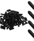 3mm ID Rubber End Caps For Metal Tubing And Bolts Pro Grade Tough Vinyl Flexible Tube Caps Screw Thread Protectors Black