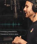 Killer 4 Pack Acoustic Foam Panels 48 X 24 X 2 Inch Egg Crate sound proofing wedges in use at a recording studio microphone setup.
