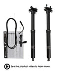 Internal Routing Dropper Post With Lever And Cable Kit for MTB and Ebike, 30.9mm or 31.6mm diameter, kit components displayed.