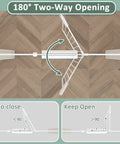 Extra Tall Wide Baby Gate With Walk Through Door 30 Inches High And 51 To 58 Inches Adjustable Width No Drill Pressure Mounted Safety Gate For Doorways And Stairs Auto Close And Double Locking Great For Toddlers And Small Dogs showing 180-degree two-way opening