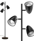 Three 9W LED Bulbs Included Floor Lamp With 3 Adjustable Rotating Heads, Tall Standing Pole Lamp For Living Room, Bedroom, And Office