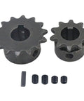 Galvanized Five Eighths Inch By Twelve Inch Jackshaft Kit For Go Karts And Mini Bikes With sprockets and hardware pieces