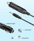 12V Car Charger Adapter For OSSUR Cold Rush Compact Therapy Device showing power connector and indicator light