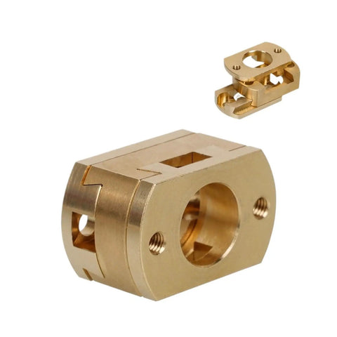Upgrade Your 3D Printer With This Smooth Brass Oldham Coupling For Ender 3 V2 And CR10S Pro Make Z Axis Moves Way More Stable By Cutting Down Jams And Vibration On T8 Lead Screws. 8mm bore brass coupling