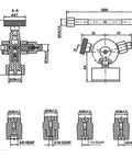 Technical drawings of Portable Hydraulic Nitrogen Accumulator Charging Pressure Gauge Tool For Excavators 10 MPa kit parts