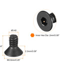 Twenty Piece Top Shelf Five Forty By One Quarter Flat Socket Head Screws With Slick Black Oxide Coating and Dang Tough Grip Made From Hella Strong Ten Point Carbon Steel for Real Daily Wrenching Projects, 2mm hex drive.