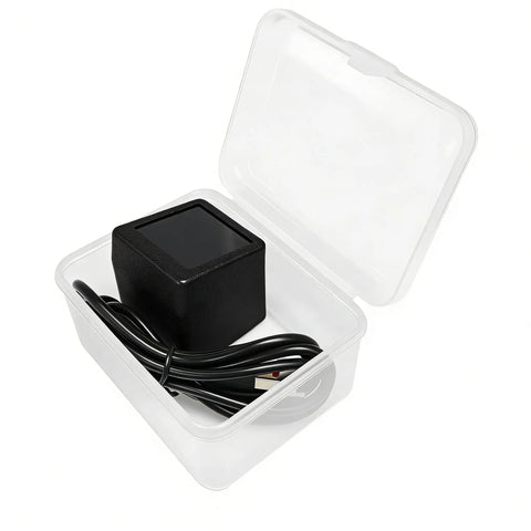 Upgraded All-In-One Bitcoin Miner And Smart Crypto Clock with 1060 KHs in a clear plastic box with cable, 1.54 inch display