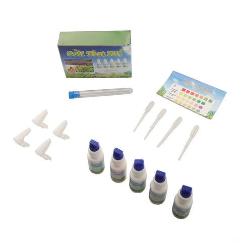 10ml Soil Testing Kit For Gardeners And Farmers: Fast NPK Readings, Easy Peasy Soil Evaluation components including test tubes.