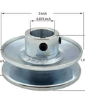 Single Groove V Belt Pulley, 3 Inch Outside Diameter, 7/8 Inch Bore, 1 Groove, Carbon Steel Motor Pulley For A B 5L 4L AX BX V Belts