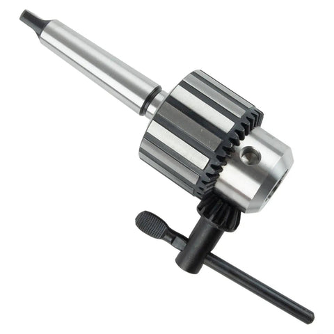 Heavy Duty Drill Chuck One Thirty Second To Five Eighth Inch With MT2 JT3 Shank Keyed For Drill Press And Lathe Spindles Hardened Jaws For Balanced Clamping Built To Last Metalworking Tool Holding Accessory With A Secure Grip That Will Not Slip, keyed drill chuck with wrench