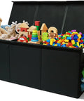 Gigantic Extra Large Toy Storage Organizer With Lid For Kids Rooms, Collapsible Toy Chest With Dividers, 37 By 16 By 14 Inches, Sturdy Storage Bin holding toys