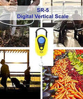 Beefy Hanging Scale With 11 Pound Capacity, LCD Digital Weigh Scale in Bright Yellow with Retractable Handle and Hook