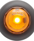 Close-up of Three Quarter Inch Amber LED Marker And Clearance Light Kit For Trailers, Non-Directional, Waterproof Sealed With Polycarbonate Lens