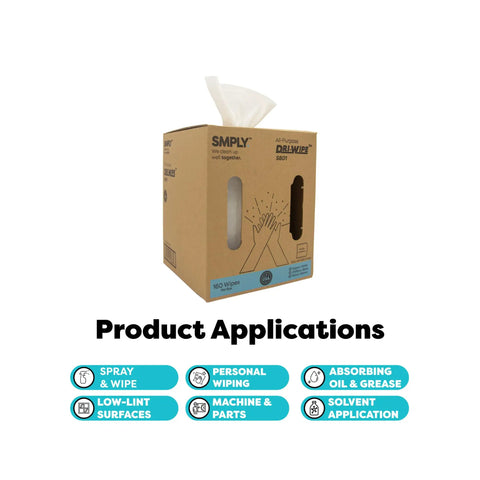 Heavy Duty Wipes 160 Count For Tools And Machinery Size 10 By 15 Inches That Tackles Heaviest Grease Without Tearing box