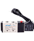 4V310-10 AC110V Solenoid Valve Pneumatic 3/8 Inch PT Outlet front view showing wiring