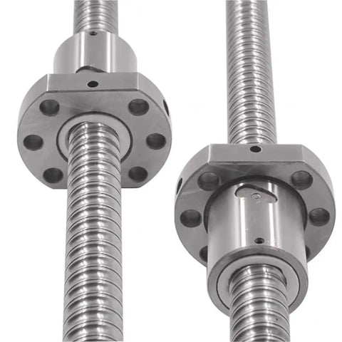 Rolled Ball Screw SFU1605 with Nut End Machined BK BF12 Support showing flange-nut detail for CNC linear motion part.