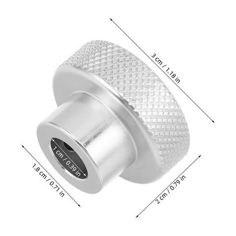 Cool Aluminum Alloy Mini Handwheel With Knurled Grip For 0.4 Inch Hole Shaft, 3 cm silver machine crank handle