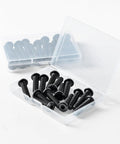 1/4-20 Flat Head Hex Socket Cap Screws Bolts, 1 Inch Length, 25 Pack, Black Oxide 304 Stainless Steel 18-8 in plastic case
