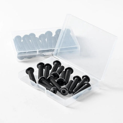 1/4-20 Flat Head Hex Socket Cap Screws Bolts, 1 Inch Length, 25 Pack, Black Oxide 304 Stainless Steel 18-8 in plastic case
