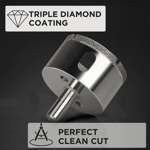 2 Inch Diamond Hole Saw For Tiles And Glass With 3/8 Inch Shank Pro Grade Ceramic Porcelain Granite Quartz Drill Bit