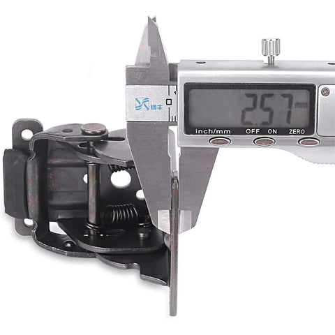 Dang Sturdy Foldable Hinges For Coffee Tables And Wooden Stools 90 Degree measuring thickness with calipers for accurate fit.