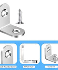 Rock Solid Stainless Steel L Shaped Corner Braces With Included Screws For Knockout Diy Furniture Assembly And Smooth Cabinet Reinforcement All Projects Every Single Day with screw and smooth rounded corner.