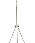 Six Light Brushed Nickel Marita Transitional Chandelier With Clear Wave Glass Cup Shades For Modern Dining Rooms And Living Areas Uses Six 60W Candelabra Bulbs Not Included Easy Install side view
