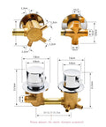 Rock Solid Slick Brass Shower Valve Mixer Tap With Durable Heavy Duty Diverters And Snappy Temperature Adjustments For No Sweat Bathroom Plumbing Renovation Projects dimensions and fittings view.