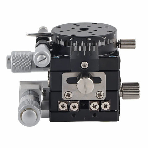 Three Axis Manual Linear Stage 40x40mm With Fine Adjustment Knobs and Carbide Side Head for Optical Experiments
