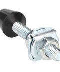 Toggle Clamp Arrow Storage Case Fixture Clip For Woodworking And Welding, iron and plastic clamp, close-up view