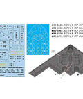 Decals and instructions for US Air Force B 2A Stealth Bomber Model Kit 1 144 Scale Multicolor Markings Plastic Aircraft Build Kit