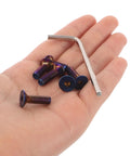 Steering Wheel Screw Kit M5 Aluminum Bolts With Hex Socket Wrench in hand for cars interior easy install durable construction anti loosening design